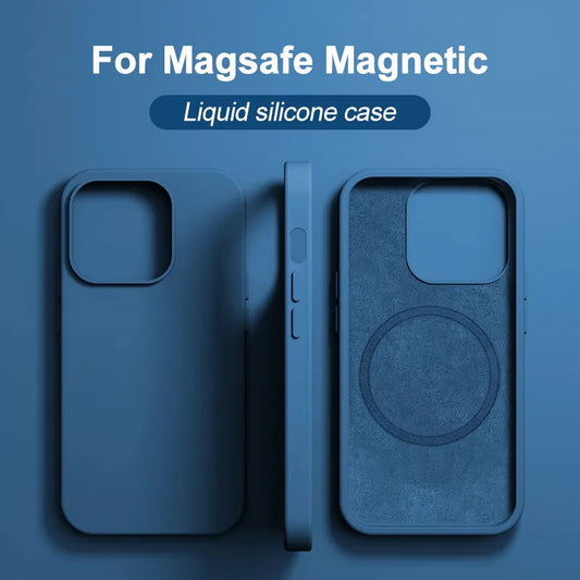 For iPhone MagSafe Phone Case - Liquid Silicone